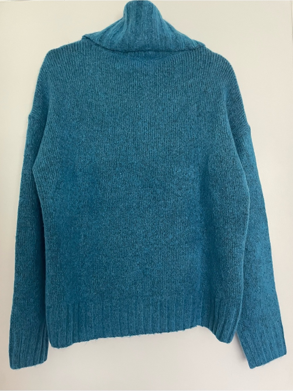 NWT LOFT Dark Turquoise Cowl Neck Sweater - Size M - Picture 5 of 5